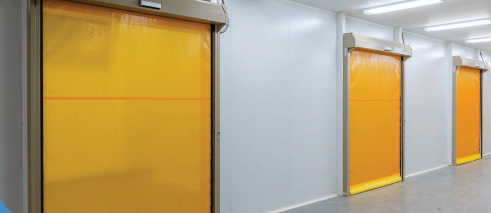 Internal High-Speed Doors PVC Roll Up – Fast & Efficient PVC Fabric Roll-Up Door, Fire Resistant 900 gr/m², High-Speed 100 cm/s Opening, Safety Photocells, Ideal for Retail, Healthcare & Storage
